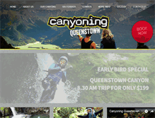 Tablet Screenshot of canyoning.co.nz
